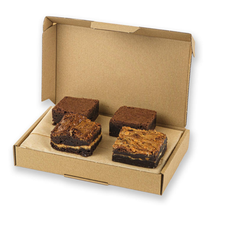 Brownie mix box | 6 stuks | Brownies Top Merken Winkel